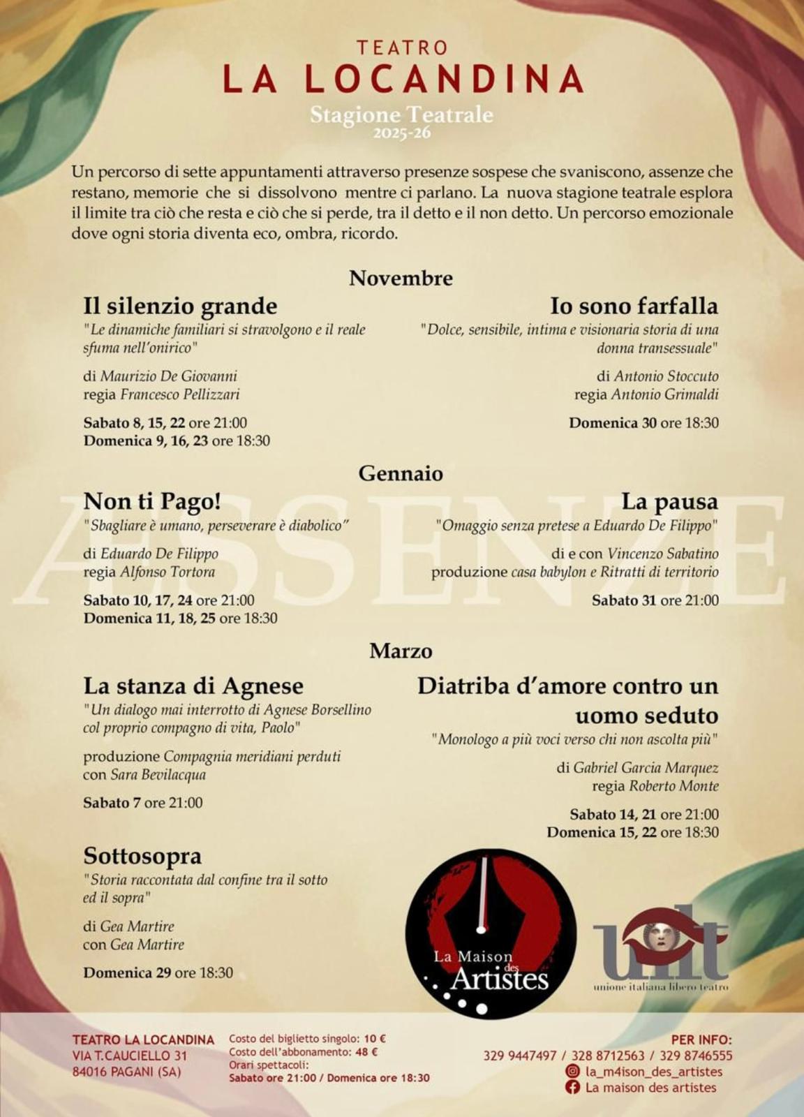 Locandina Stagione Teatrale 2025/2026